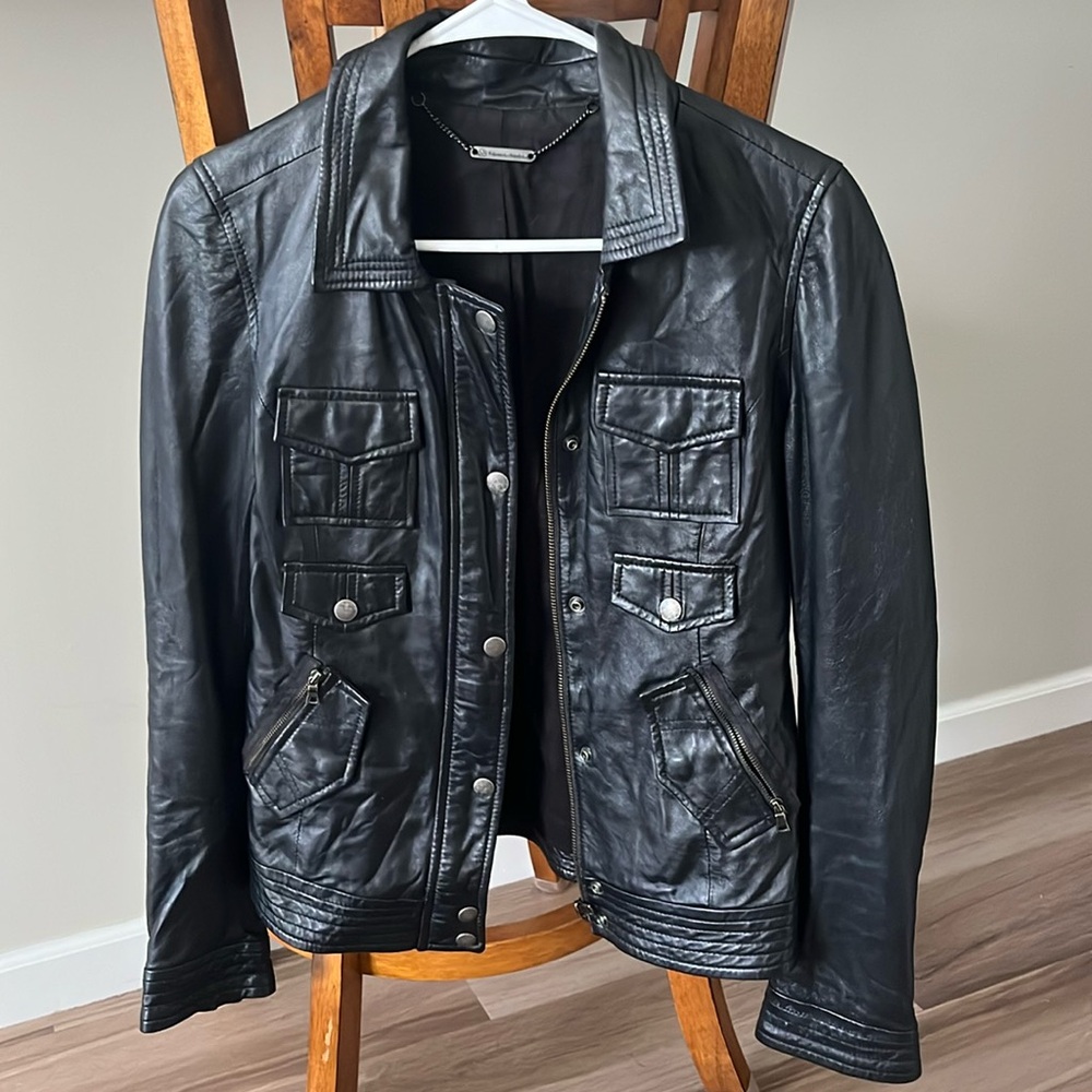 Trina Turk Leather Jacket Size 2